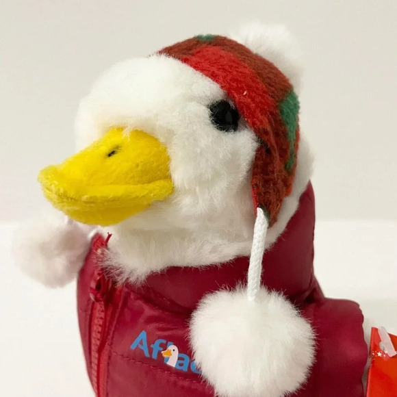 2008 Macys Aflac Plush Duck Talking Collectible Plush Duck Christmas Holiday - Picture 2 of 15